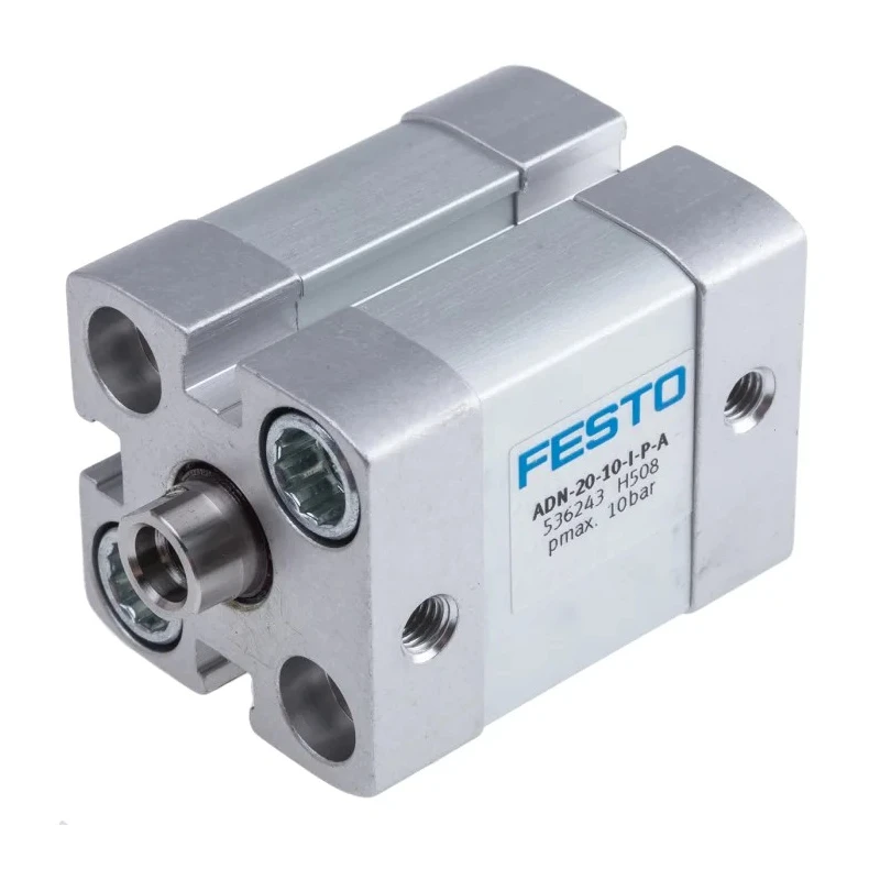 Festo Pneumatic Cylinder Double Acting 20mm Bore, 10mm Stroke, Aluminium Body, Elastic Cushioning ADN-20-10-I-P-A