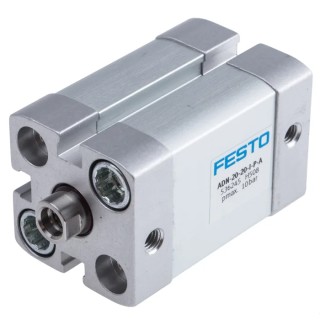 Festo Pneumatic Cylinder Double Acting 20mm Bore 20mm Stroke Aluminium Body ISO 21287 ADN-20-20-I-P-A