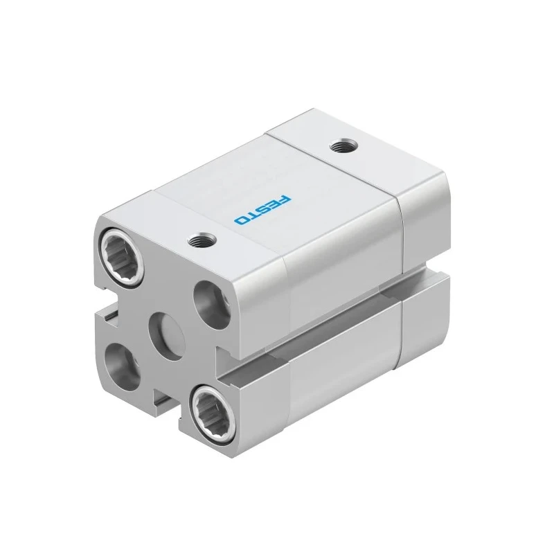 Festo Pneumatic Cylinder ADN Series Double Acting, 20 mm Bore, 15 mm Stroke, Aluminium Body, Model ADN-20-15-I-P-A