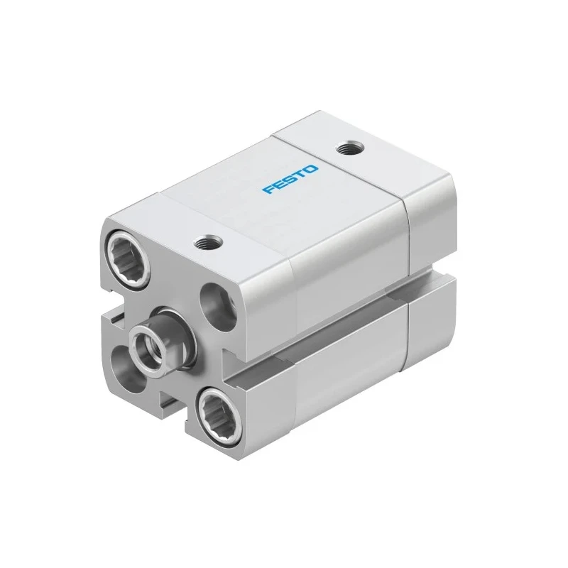 Festo Pneumatic Cylinder ADN Series Double Acting, 20 mm Bore, 15 mm Stroke, Aluminium Body, Model ADN-20-15-I-P-A