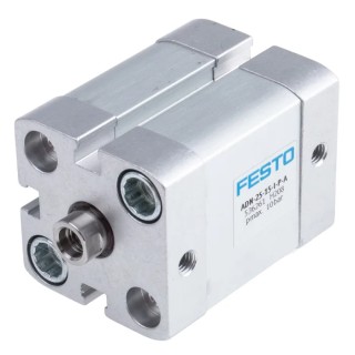 Festo Pneumatic Cylinder Double Acting 25mm Bore, 15mm Stroke, Aluminium Body, ADN-25-15-I-P-A