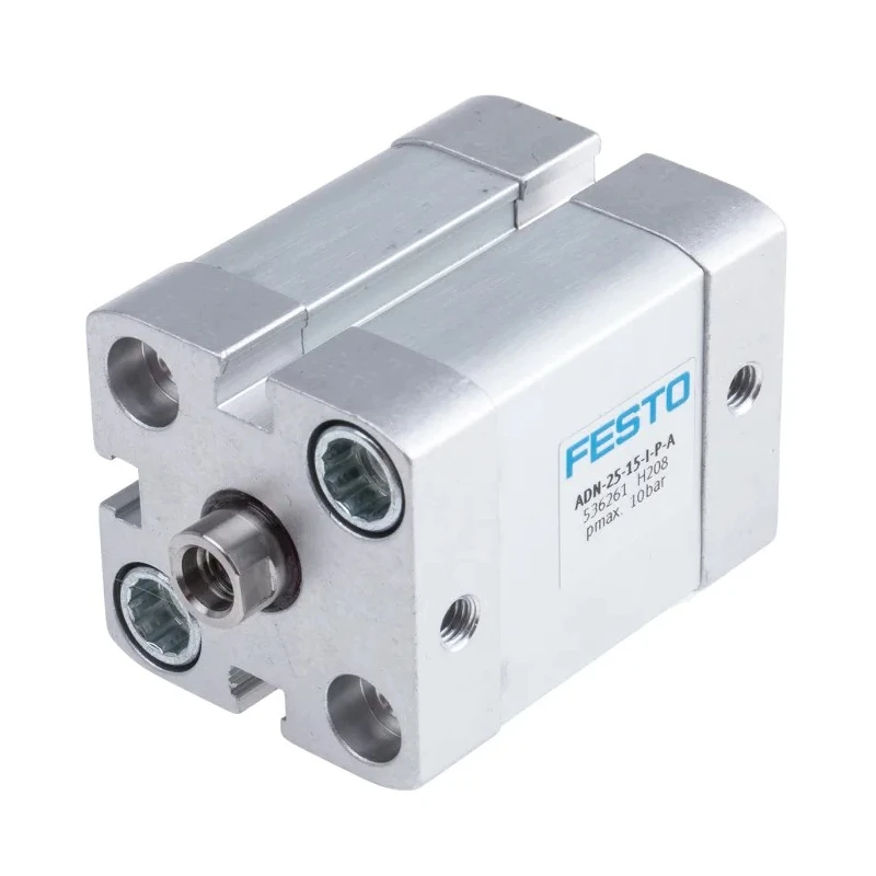 Festo Pneumatic Cylinder Double Acting 25mm Bore, 15mm Stroke, Aluminium Body, ADN-25-15-I-P-A