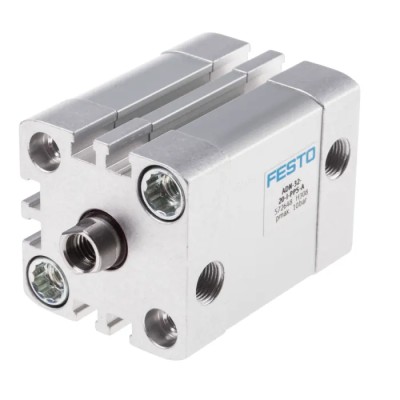 Festo Pneumatic Cylinder ADN Series Double Acting, 32 mm Bore, 20 mm Stroke, Aluminium Body, ISO 21287 ADN-32-20-I-PPS-A