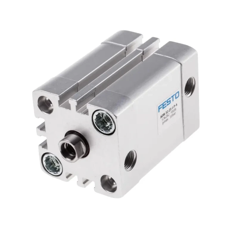 Festo Pneumatic Cylinder ADN Series 32mm Bore Double Acting Through Hole Mount Aluminium Body 10 Bar Maximum ADN-32-25-I-P-A