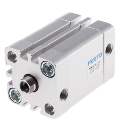 Festo Pneumatic Cylinder ADN Series Double Acting 32 mm Bore 30 mm Stroke Aluminium Body ADN-32-30-I-P-A