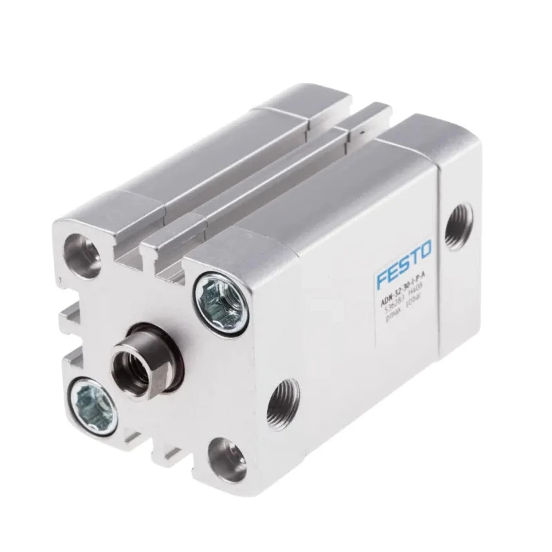 Festo Pneumatic Cylinder ADN Series Double Acting 32 mm Bore 30 mm Stroke Aluminium Body ADN-32-30-I-P-A