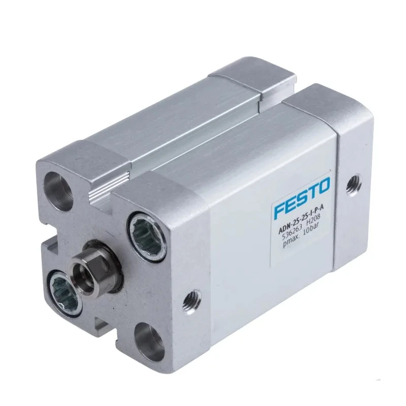 Festo Pneumatic Cylinder ADN Series Double Acting 25mm Bore 25mm Stroke Aluminium Body ADN-25-25-I-P-A
