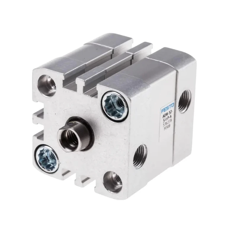 Festo Pneumatic Cylinder 32mm Bore, 5mm Stroke, Aluminium Body, Double Acting, Through Hole Mount ADN-32-5-I-P-A