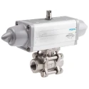 Festo 3-Way Ball Valve with T-Shaped Hole Pneumatic Actuated Valve 5.6 bar VZBA-1/2"-GG-63-T-22-F0304-V4V4T-PS15-R-90-4-C