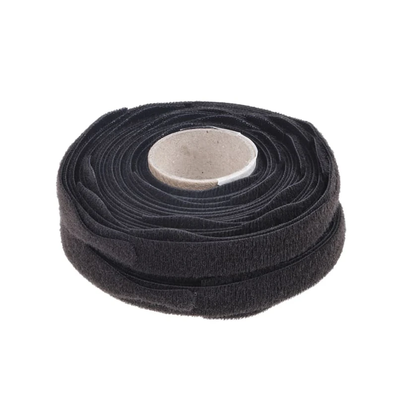 RS PRO Black Hook & Loop Tape 20mm x 200mm RoHS Compliant Spain Origin 449-9189