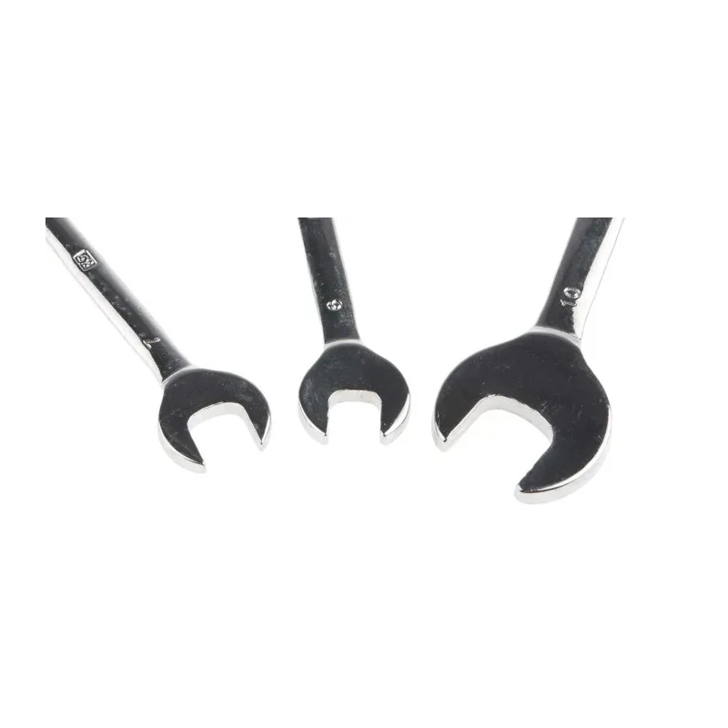 RS PRO 3-Piece Chrome Vanadium Steel Open End Spanner Set, Sizes 5.5x7 mm, 8x10 mm, 5x6 mm 449-9549