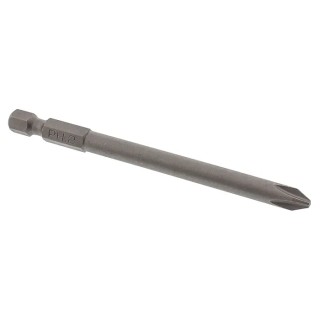 RS PRO Chrome Vanadium Steel Phillips Drive Screwdriver Bit, PH2 Size, 90 mm Overall Length 449-9460