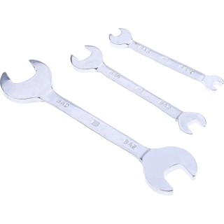 RS PRO 3-Piece Open End Spanner Set BA 4 x BA 6, BA 0 x BA 2, BA 8 x BA 10 Chrome Vanadium Steel 449-9555