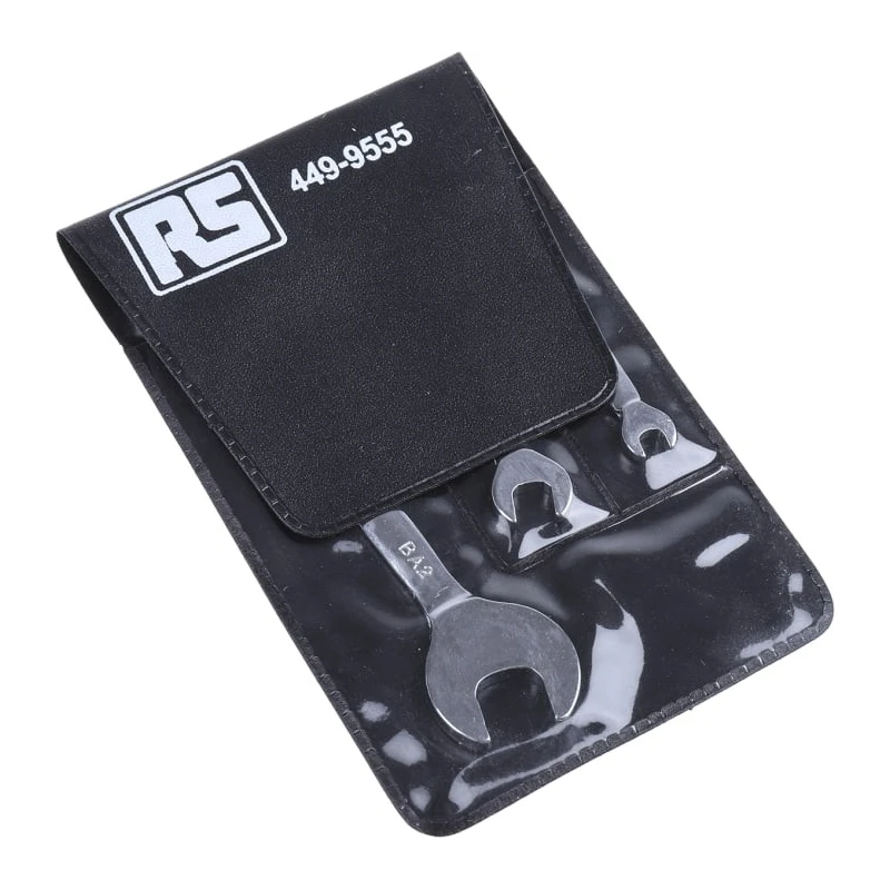 RS PRO 3-Piece Open End Spanner Set BA 4 x BA 6, BA 0 x BA 2, BA 8 x BA 10 Chrome Vanadium Steel 449-9555