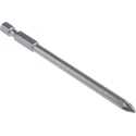 RS PRO Pozidriv Screwdriver Bit Set PZ1 Tip, 90 mm Overall, 5-Piece 449-9482
