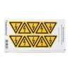 Wolk Yellow Foil Safety Label Warning for Dangerous Electrical Voltage Text 50 mm x 46 mm 30.0350