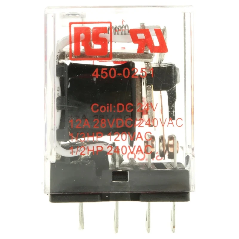 RS PRO PCB Power Relay 24V dc Coil, 15A Switching Current, SPDT 450-0251