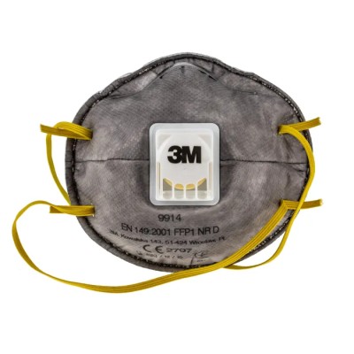 3M 9900 Speciality Series Respirator Mask, Disposable Face Mask with Adjustable Nose Clip, Polyester Straps, 10 Per Pack FFP1