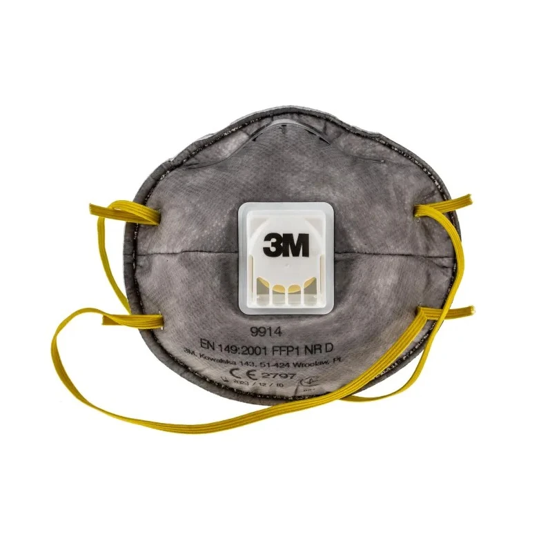 3M 9900 Speciality Series Respirator Mask, Disposable Face Mask with Adjustable Nose Clip, Polyester Straps, 10 Per Pack FFP1