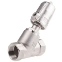 Festo Pneumatic Angle Seat Valve 6 bar Threaded 1.5 in Gunmetal VZXF-L-M22C-M-B-G112-350-M1-V4V4T-50-6
