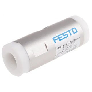 Festo Pinch Valve with Aluminium and Steel Alloy Body, Threaded Female Inlet and Outlet Port, 6 VZQA-C-M22U-15-GG-ALPOMN-4