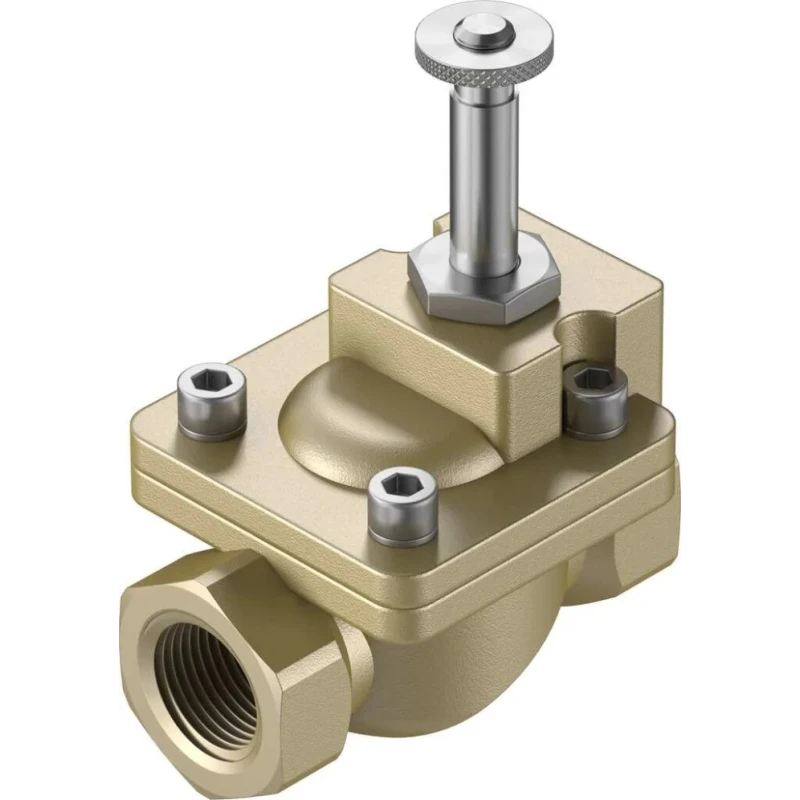 Festo Pneumatic Solenoid Valve 2/2 NC Solenoid/Spring G VZWM Series 24V DC 6.8W Brass Body NBR Seals VZWM-L-M22C-G12-F4