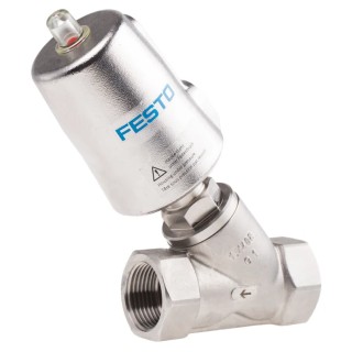Festo Angle Seat Pneumatic Actuated Valve, Threaded 2 in Port, 3 bar Max Pressure VZXF-L-M22C-M-B-G2-430-H3B1-50-3