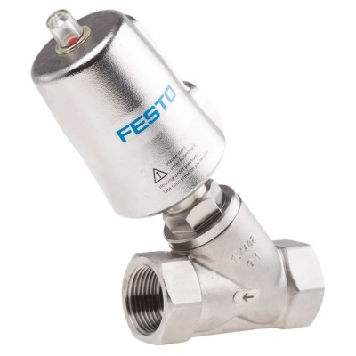 Festo Angle Seat Pneumatic Actuated Valve, Threaded 2 in Port, 3 bar Max Pressure VZXF-L-M22C-M-B-G2-430-H3B1-50-3