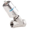 Festo Angle Seat Pneumatic Actuated Valve, Threaded 2 in Port, 3 bar Max Pressure VZXF-L-M22C-M-B-G2-430-H3B1-50-3