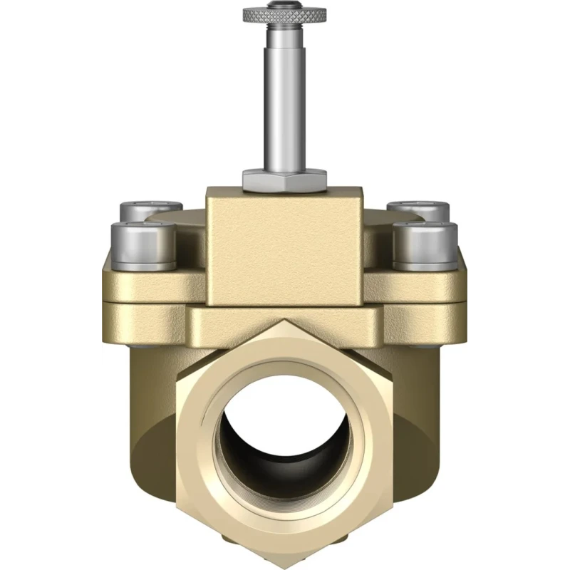 Festo Pneumatic Solenoid Valve 2/2 NC Solenoid/Spring Type G, 1 Inch Port, 6.8W Power, Brass Body VZWM-L-M22C-G1-F4