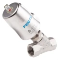 Festo Angle Seat Pneumatic Actuated Valve 3/4 in Threaded Connection 20 bar Operating VZXF-L-M22C-M-B-G34-180-M1-V4V4T-50-20