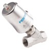 Festo Angle Seat Pneumatic Actuated Valve 3/4 in Threaded Connection 20 bar Operating VZXF-L-M22C-M-B-G34-180-M1-V4V4T-50-20