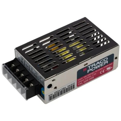 TRACOPOWER Switching Power Supply 5V DC 25W Chassis Mount 85-264V AC Input TXL 025-05S