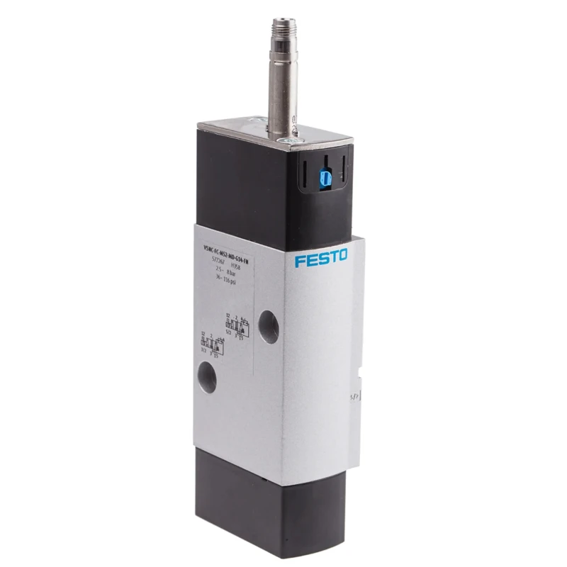 Festo Pneumatic Solenoid Valve 5/2 Solenoid/Spring G, 24V dc, Aluminium Alloy Body, Nitrile Rubber VSNC-FC-M52-MD-G14-FN