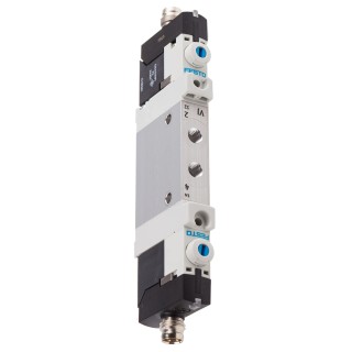 Festo 5/2 Solenoid Valve In-Line Mounting Aluminium Alloy Body 24V DC 0.7W VUVG-LK10-B52-T-M5-1R8L-S