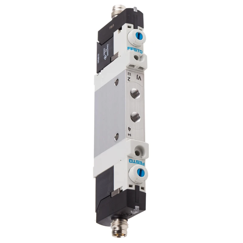 Festo 5/2 Solenoid Valve In-Line Mounting Aluminium Alloy Body 24V DC 0.7W VUVG-LK10-B52-T-M5-1R8L-S
