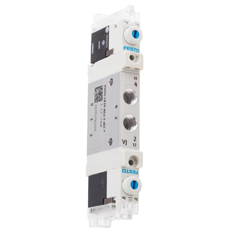Festo Pneumatic Solenoid Valve 5/2 Solenoid M7 Port Aluminium Alloy Body 24V DC VUVG-LK10-B52-T-M7-1H2L-S