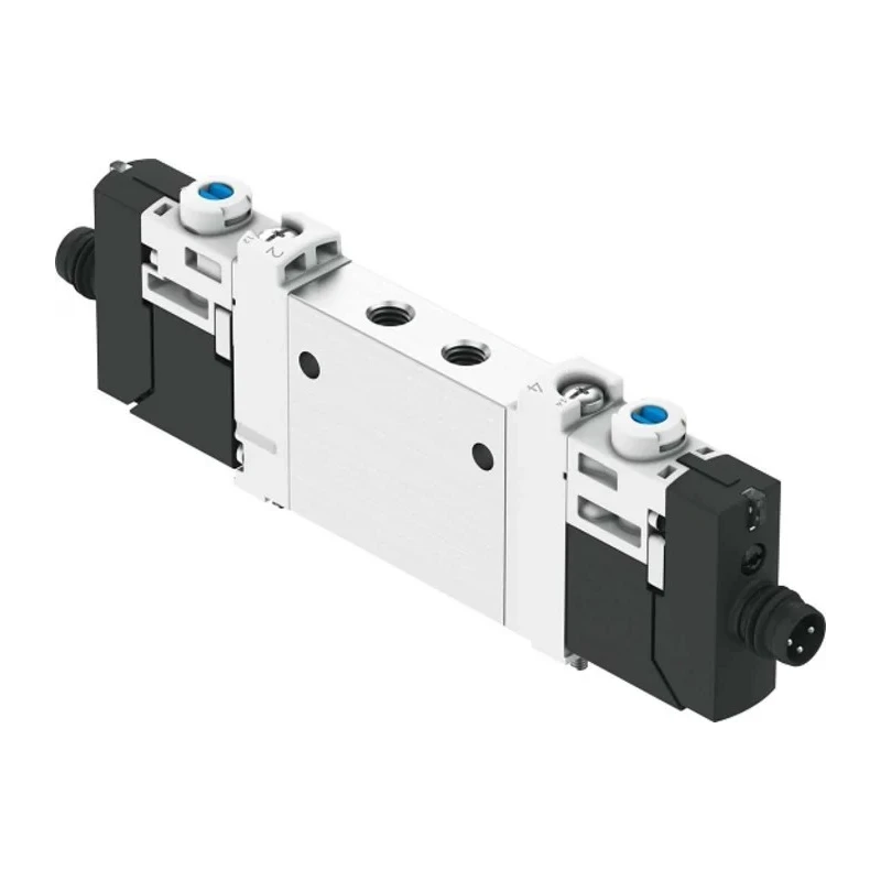 Festo 5/2 Solenoid Valve In-Line Mounting Aluminium Alloy Body 24V DC 0.7W VUVG-LK10-B52-T-M5-1R8L-S