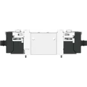 Festo 5/2 Solenoid Valve In-Line Mounting Aluminium Alloy Body 24V DC 0.7W VUVG-LK10-B52-T-M5-1R8L-S