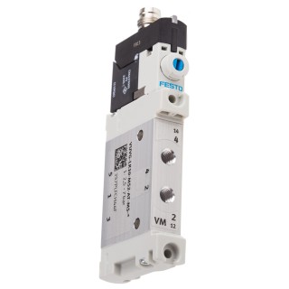 Festo Solenoid Valve 5/2 Solenoid/Spring Metric VUVG Series 24V DC Aluminium Alloy Body 7 bar VUVG-LK10-M52-AT-M5-1R8L-S