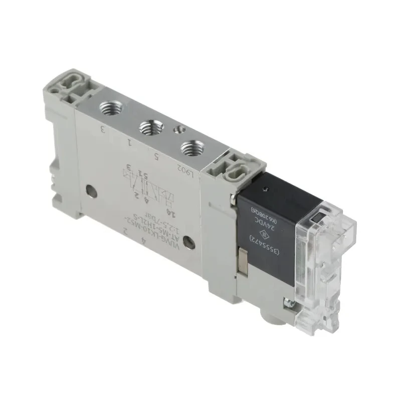 Festo 5/2 Solenoid Valve, Single Solenoid/Spring Actuation, Metric M5 Port, Aluminium Alloy Body VUVG-LK10-M52-AT-M5-1H2L-S