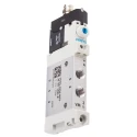 Festo Pneumatic 5/2 Solenoid Valve Single Solenoid/Spring Actuation M7 Port 24V DC Aluminium Body VUVG-LK10-M52-AT-M7-1R8L-S