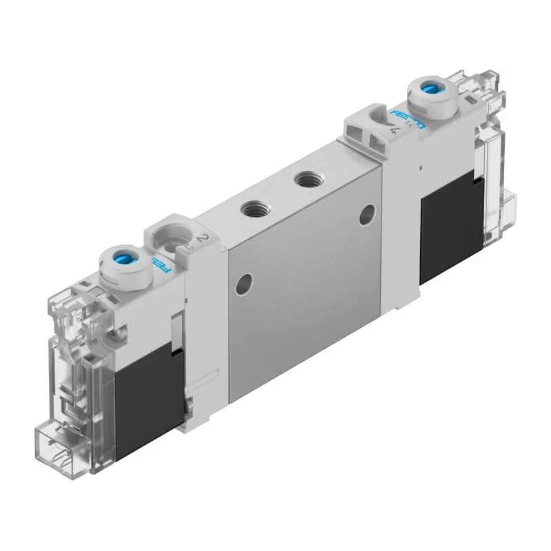 Festo Solenoid Valve 3/2 Solenoid/Spring Valve M5 Port Size Aluminium Alloy Body 24V dc 0.8W VUVG-LK10-T32C-AT-M5-1H2L-S
