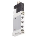 Festo Pneumatic 5/2 Solenoid Valve Single Solenoid/Spring Actuation M7 Port 24V DC Aluminium Body VUVG-LK10-M52-AT-M7-1R8L-S