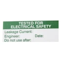RS PRO Pre-Printed Adhesive Label TESTED for ELECTRICAL SAFETY 38mm x 15mm, 140 Per Pack 450-5969