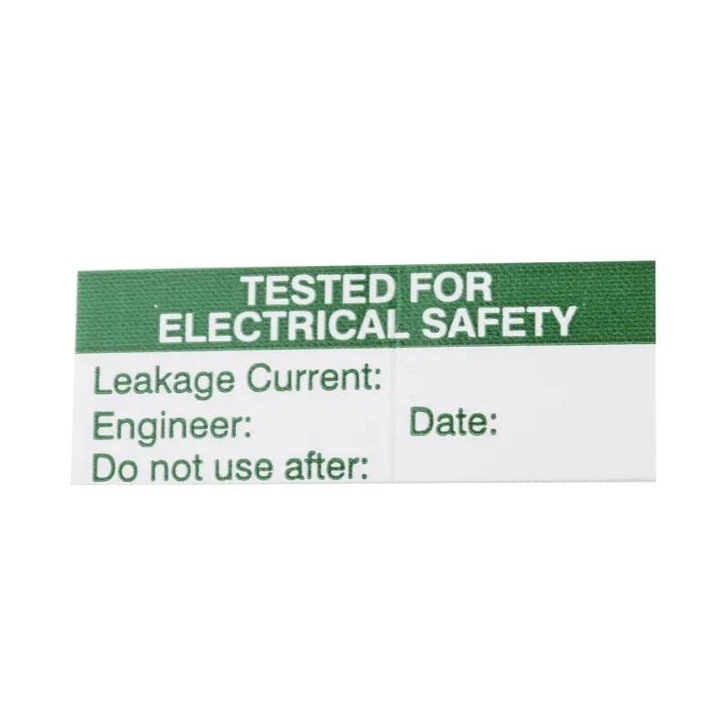 RS PRO Pre-Printed Adhesive Label TESTED for ELECTRICAL SAFETY 38mm x 15mm, 140 Per Pack 450-5969