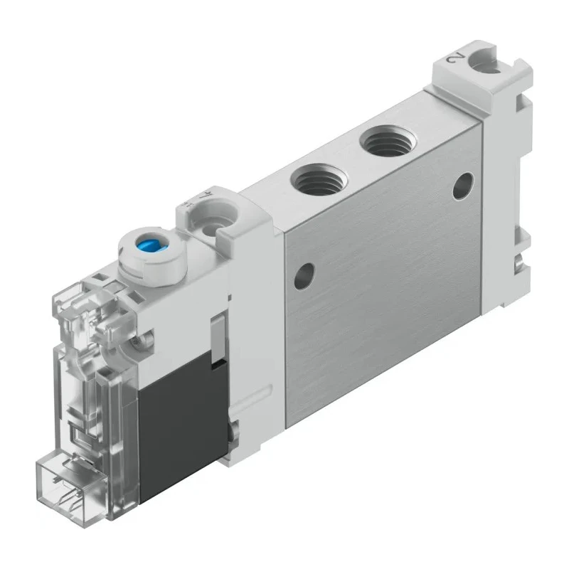 Festo Pneumatic Solenoid Valve 5/2 Solenoid/Spring M7 Port 24V DC Aluminium Alloy Body VUVG-LK10-M52-AT-M7-1H2L-S