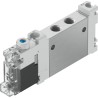 Festo Pneumatic Solenoid Valve 5/2 Solenoid/Spring M7 Port 24V DC Aluminium Alloy Body VUVG-LK10-M52-AT-M7-1H2L-S