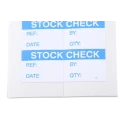 RS PRO Pre-Printed Adhesive Label Stock Check Blue Text 38mm x 15mm 140 Per Pack 450-6215
