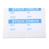 RS PRO Pre-Printed Adhesive Label Stock Check Blue Text 38mm x 15mm 140 Per Pack 450-6215